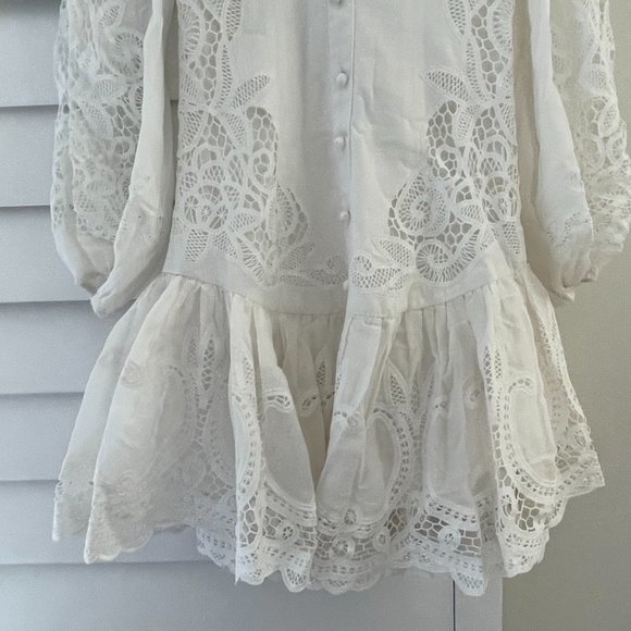 EMBROIDERY APPLIQUE MINI DRESS - Picture 5 of 13
